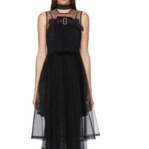 Noir Kei Ninomiya Black Tulle Buckle Dress